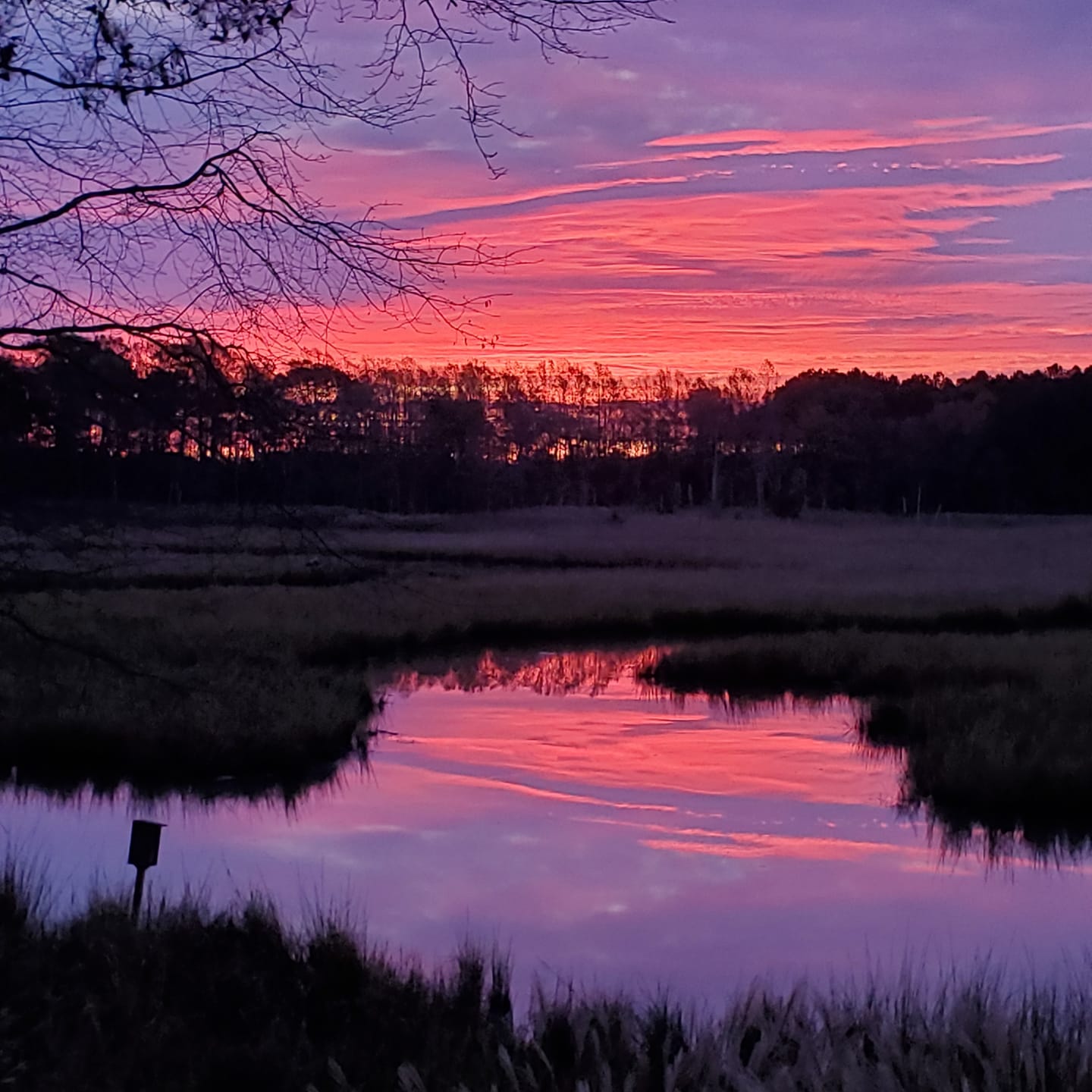 Sunrise over the water