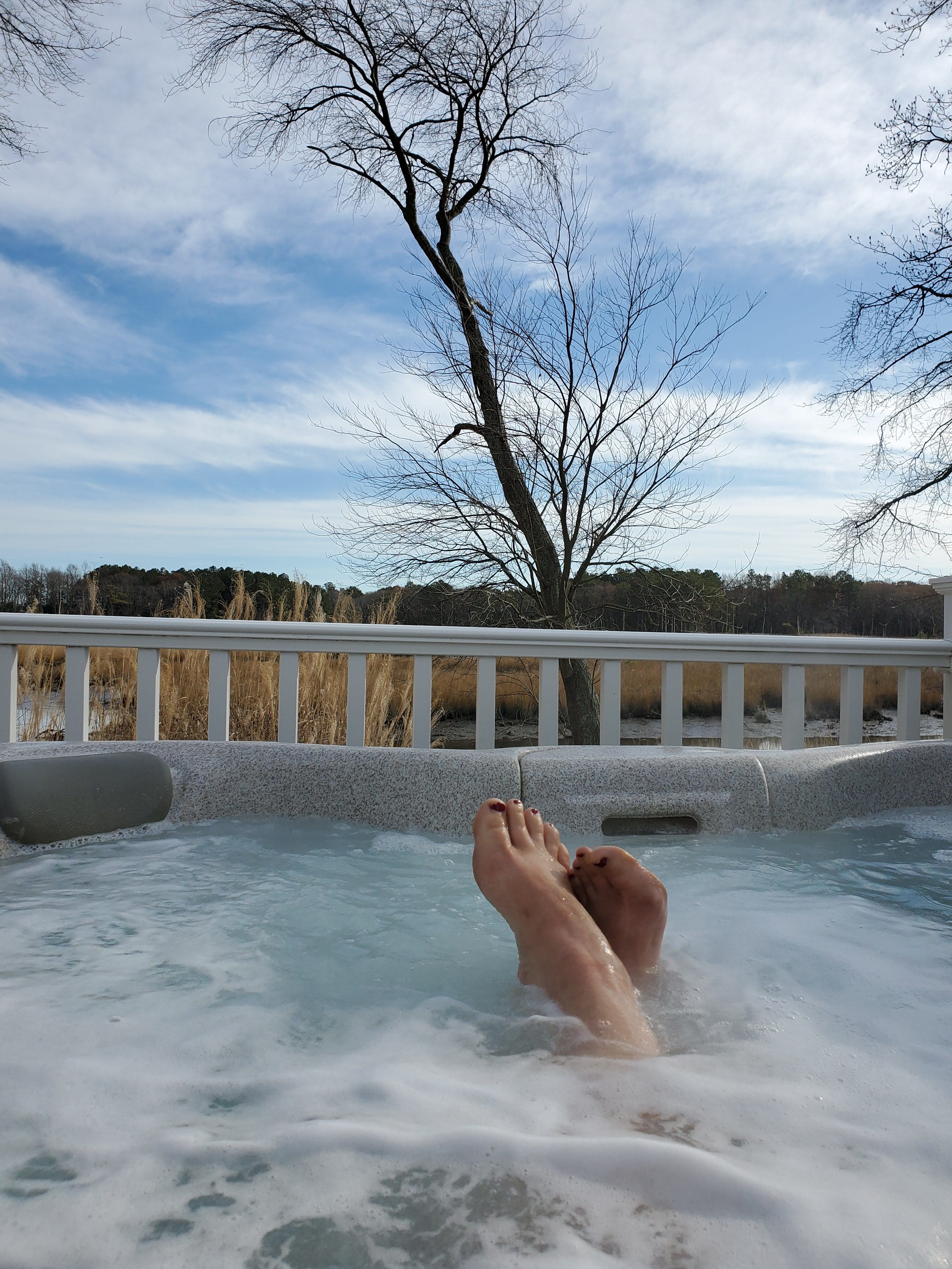 Relax in the hot tub